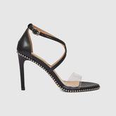 Ankle Strap Heeled Sandals Black